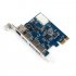 Stable Efficient PCI E 3 port USB3 0 External   Gigabit Network Interface Expansion Card with 4PIN Power Supply Interface blue