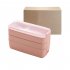 Stackable Bento Box 3 Layer Lunch Box With Fork And Spoon 3 Grid Design Detachable Compartment Tray Rectangular Lunch Box Kit For Boys Girls Children 3 layers  