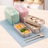 Stackable Bento Box 3 Layer Lunch Box With Fork And Spoon 3 Grid Design Detachable Compartment Tray Rectangular Lunch Box Kit For Boys Girls Children 3 layers  