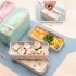 Stackable Bento Box 3 Layer Lunch Box With Fork And Spoon 3 Grid Design Detachable Compartment Tray Rectangular Lunch Box Kit For Boys Girls Children 3 layer su