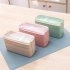 Stackable Bento Box 3 Layer Lunch Box With Fork And Spoon 3 Grid Design Detachable Compartment Tray Rectangular Lunch Box Kit For Boys Girls Children 3 layer su
