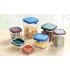 Stacked Sealing Storage Box with Cover for Kitchen Grain Food Snacks Random Color 700ml