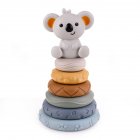 Stacking Nesting Baby Building Blocks Toys Soft Squeeze Diy Teething Baby Early Educational Toys For Toddler Boys Girls Koala Soft Rubber Ring