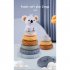 Stacking Nesting Baby Building Blocks Toys Soft Squeeze Diy Teething Baby Early Educational Toys For Toddler Boys Girls Koala 6 Layer Ring Square 6pcs
