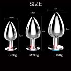 Stainless Steel Anal Butt Plug Luxury Jewelry Design Sex Restraints Bondage SM Anal Stimulation Toy