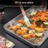 Stainless Steel Baking Sheet  Baking Tray With Rack  1 96 Inch Deep Edge  Rolling Edge Design  Smooth Cookie Sheet   Oven Pan For Biscuits  Vegetables  Bacon Si