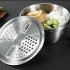 Stainless Steel Basin  Box Grater With Fine Mesh Strainer  Basin  Julienne Peeler  Circular Edge  Detachable Vegetable Slicer Grater Strainer And Drain Basket g