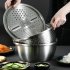 Stainless Steel Basin  Box Grater With Fine Mesh Strainer  Basin  Julienne Peeler  Circular Edge  Detachable Vegetable Slicer Grater Strainer And Drain Basket g
