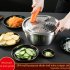 Stainless Steel Basin  Box Grater With Fine Mesh Strainer  Basin  Julienne Peeler  Circular Edge  Detachable Vegetable Slicer Grater Strainer And Drain Basket g
