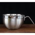 Stainless Steel Bowl with Handle for Beat Eggs Knead Dough Stir Fruit Salad Bowl Without silicone bottom 20cm