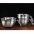 Stainless Steel Bowl with Handle for Beat Eggs Knead Dough Stir Fruit Salad Bowl Without silicone bottom 20cm