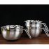 Stainless Steel Bowl with Handle for Beat Eggs Knead Dough Stir Fruit Salad Bowl Without silicone bottom 20cm