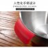 Stainless Steel Bowl with Handle for Beat Eggs Stir Fruit Salad Nonslip Silicone Bottom Bowl red