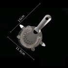 Stainless Steel Cocktail Shaker Wine Ice Strainer for Bar Percolator Silver small