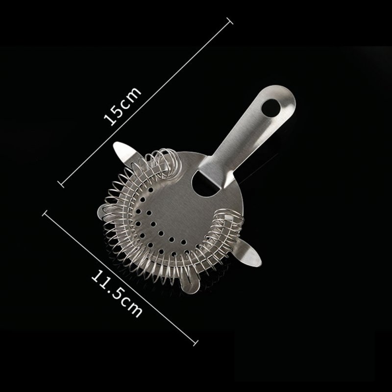 Stainless Steel Cocktail Shaker Wine Ice Strainer for Bar Percolator Silver_small