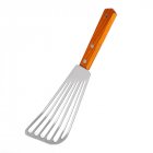 Stainless Steel Cooking Spatula With Wooden Handle Steak Frying  Spatula Silver