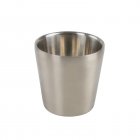 Stainless Steel Cups 6.16oz Double-wall Tumbler Thick SUS304 Stainless Steel Construction Mug Durable Cafe Supplies Cup For Home Restaurant Office Party Camping silver