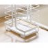 Stainless Steel Cutter Holder Kitchen Rack Multi function Storage Rack with Tray White