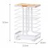 Stainless Steel Cutter Holder Kitchen Rack Multi function Storage Rack with Tray White