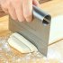 Stainless Steel Dough  Cutter Pizza Cake Scraper Smoother Kitchen Cooking Accessories Silver