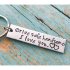 Stainless Steel Drive Safe Handsome I Love You Engraved Keychain Keyring for Husband Boyfriend Gift
