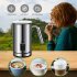 Stainless Steel Electric Milk Frother Automatic Foam Maker Creamer Steamer Heater for Coffee Hot Cold Milk  UK Plug
