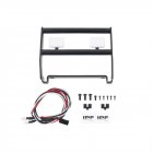 Stainless Steel Front Metal Bumper with LED Light Anti Collision Bumper for Remote Control Crawler for Traxxas TRX4 Bronco 82046 black