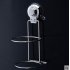Stainless Steel Hair Dryer Rack with Suction Cup for Bathroom Storage