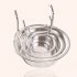 Stainless Steel Hang on Bowl for Pet Dog Cat Crate Cage Food Water  M 13cm