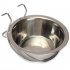 Stainless Steel Hang on Bowl for Pet Dog Cat Crate Cage Food Water