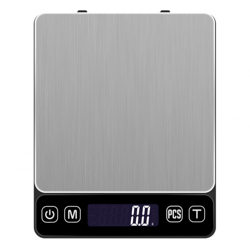 Stainless Steel Household Kitchen Digital  Scale Waterproof Lcd Liquid Crystal Screen Gram Weight Scale For Cooking (without Battery) 3kg/0.1g