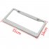 Stainless Steel License Plate Frame   8 Rows Full Color Gauge Set with Diamond License Plate Frame and Cover silver
