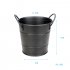 Stainless Steel Mini Snack Barrel Icing Bucket French Fries Tin Pails Black fries bucket