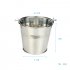 Stainless Steel Mini Snack Barrel Icing Bucket French Fries Tin Pails Black fries bucket