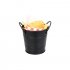 Stainless Steel Mini Snack Barrel Icing Bucket French Fries Tin Pails Black fries bucket