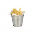 Stainless Steel Mini Snack Barrel Icing Bucket French Fries Tin Pails Black fries bucket