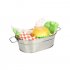 Stainless Steel Mini Snack Barrel Icing Bucket French Fries Tin Pails Black fries bucket