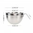 Stainless Steel Mixing Bowls With Handle Pour Spout Silicone Bottom Egg Bowl Baking Tool For Cooking Baking Black
