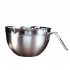 Stainless Steel Mixing Bowls With Handle Pour Spout Silicone Bottom Egg Bowl Baking Tool For Cooking Baking Black