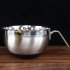 Stainless Steel Mixing Bowls With Handle Pour Spout Silicone Bottom Egg Bowl Baking Tool For Cooking Baking without silicone bottom