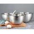 Stainless Steel Mixing Bowls Non Slip Whisking Bowls for Salad Cooking Baking Stainless steel Inner diameter 20cm