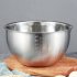 Stainless Steel Mixing Bowls Non Slip Whisking Bowls for Salad Cooking Baking Stainless steel Inner diameter 24cm