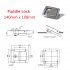 Stainless Steel Paddle Latch Paddle Entry Door Lock Tool Box Lock