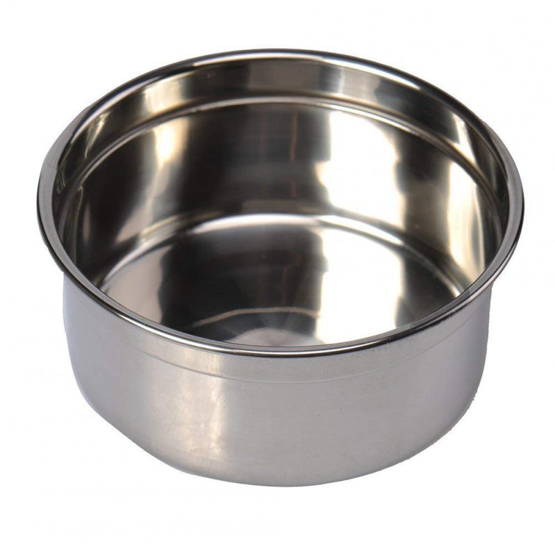 Stainless Steel Pet Parrot Food Water Bowl Fixed Feeding Basin for Pet Birds Large  (calibre 14cm)