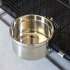Stainless Steel Pet Parrot Food Water Bowl Fixed Feeding Basin for Pet Birds Large   calibre 14cm 