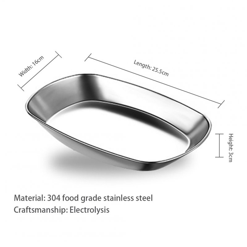 Stainless Steel Plates, Camping Plate, Lightweight Portable Stainless Steel Dishes, Durable Bread Dessert Tableware