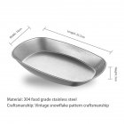 Stainless Steel Plates, Camping Plate, Lightweight Portable Stainless Steel Dishes, Durable Bread Dessert Tableware