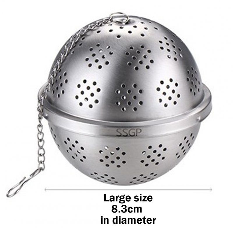 Stainless Steel Seasoning Tea Spice Strainer Separation Net Ball for Soup Fricassee Marinated ball: large (no logo)_304