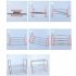 Stainless Steel Shoes Rack Home Bedroom Dormitory Removable Shoe Shelf Nordic blue 4 layers