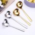 Stainless Steel Soup Spoon for Home Kitchen Cooking Sauce Spoon Large rose gold soup spoon